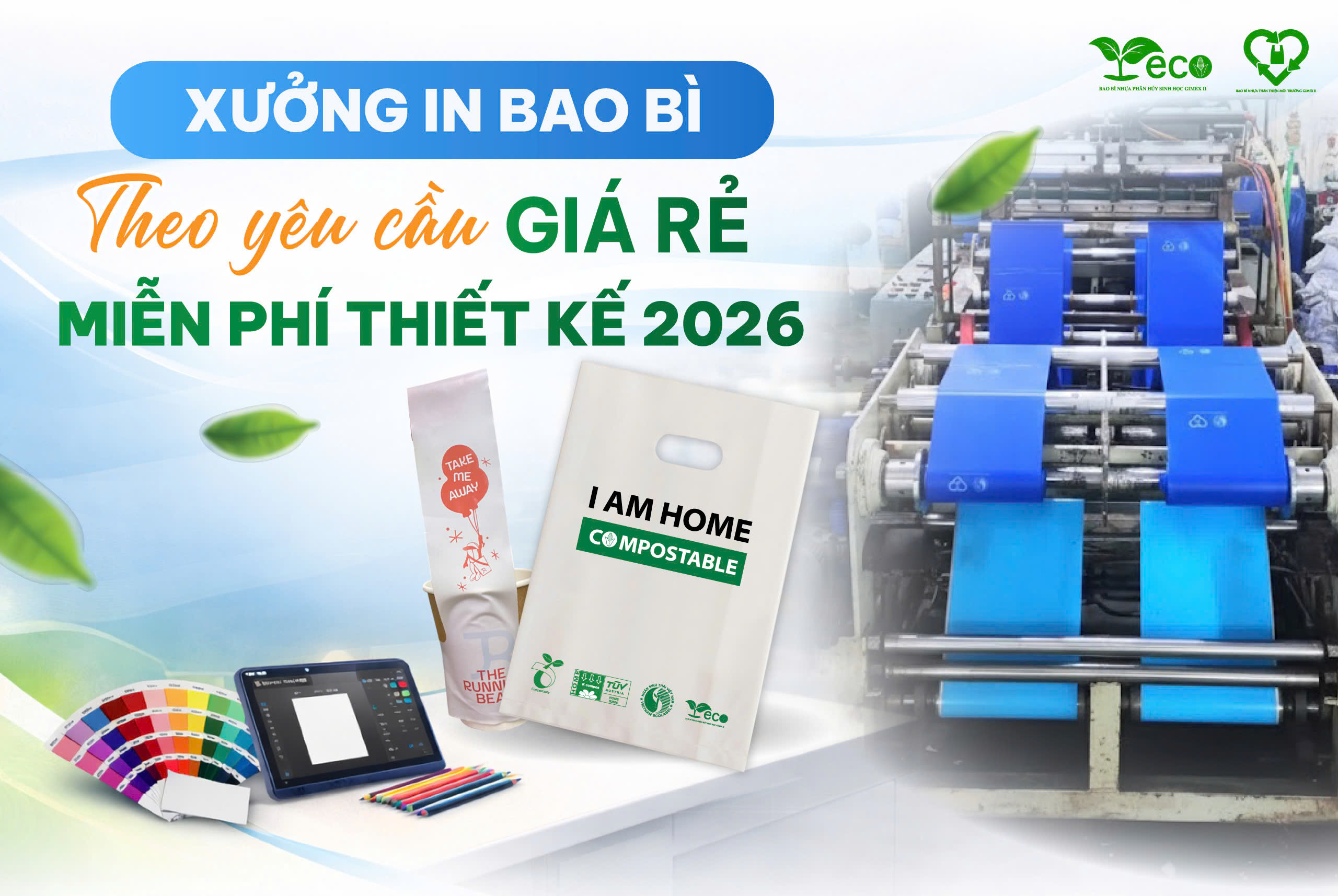 Xưởng in bao bì theo yêu cầu giá rẻ 2026 - miễn phí thiết kế