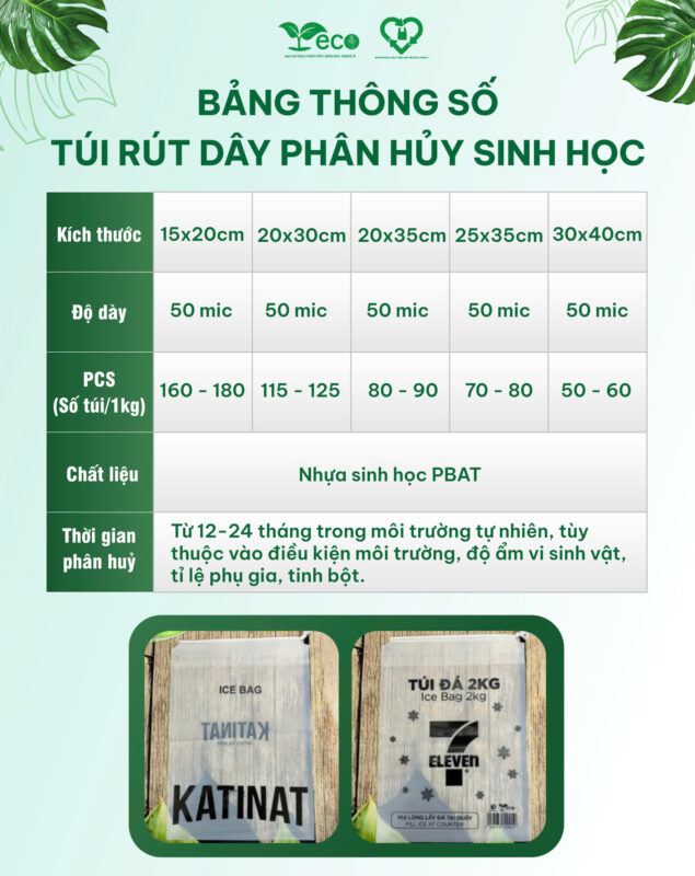 Túi rút dây phân hủy sinh học