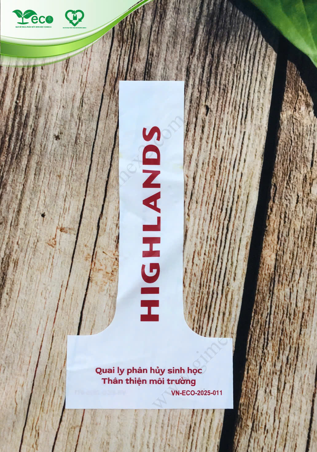 Túi chữ T phân hủy sinh học highlands coffee