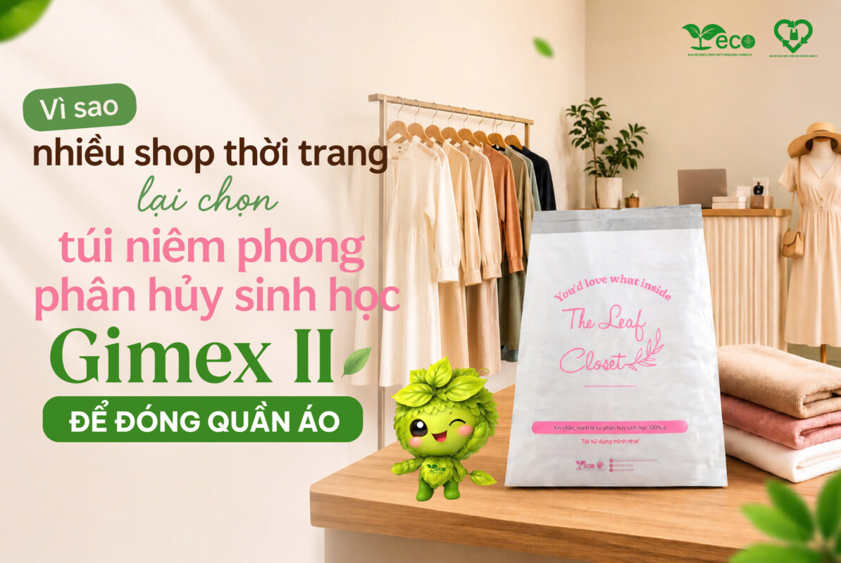 Túi niêm phong phân hủy sinh học Gimex II cho shop thời trang