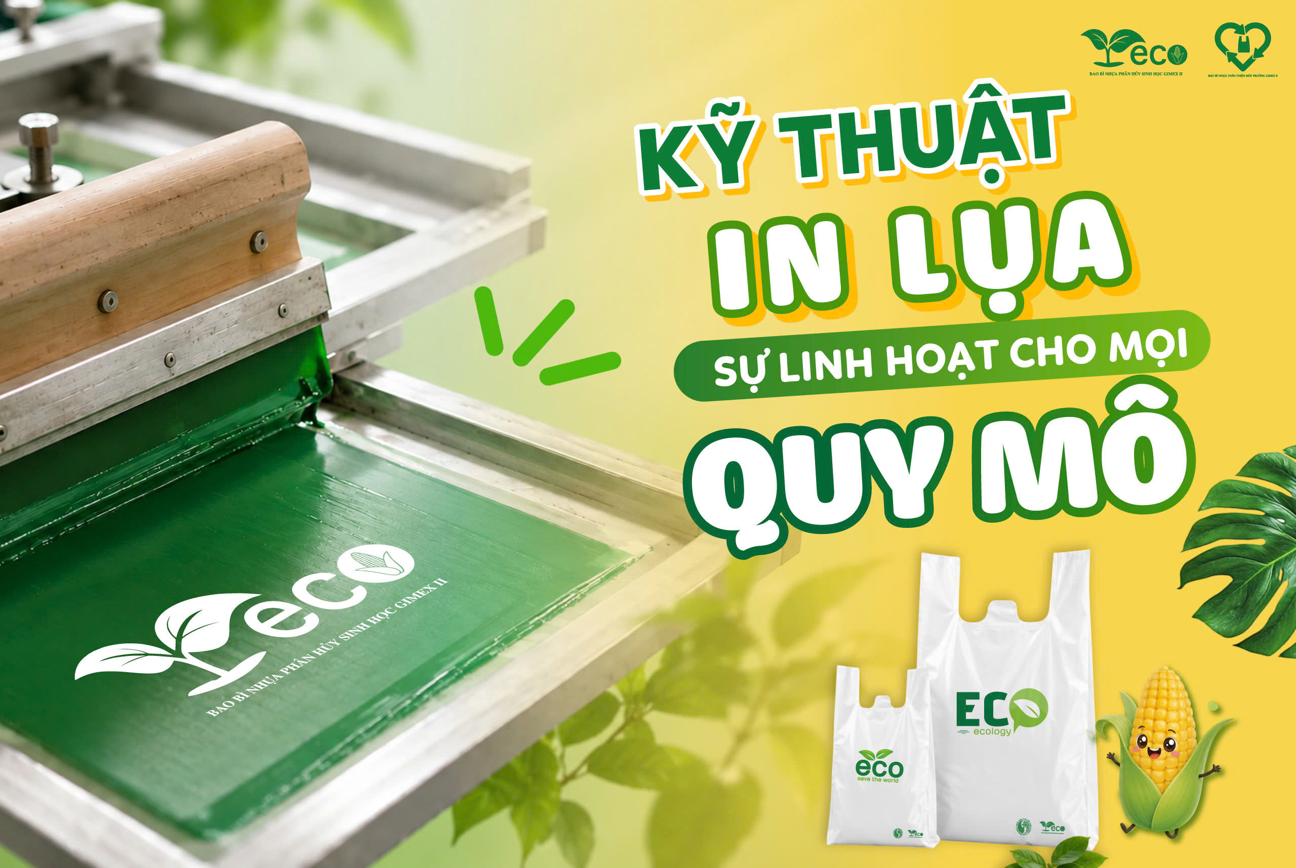 Công nghệ in lụa phù hợp với quy mô in bao bì nhỏ