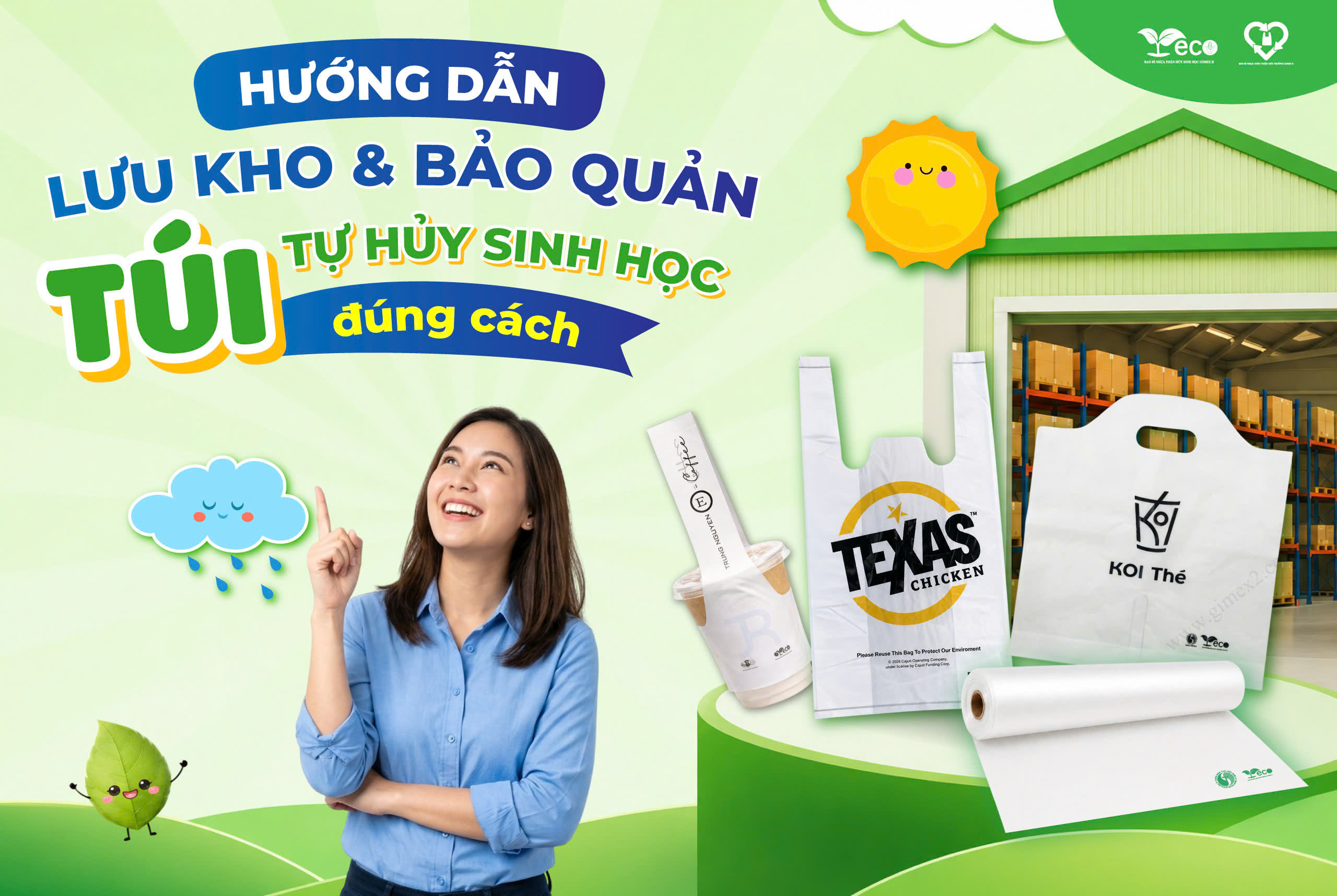 Hướng dẫn lưu kho và bảo quản túi tự hủy sinh học đúng cách