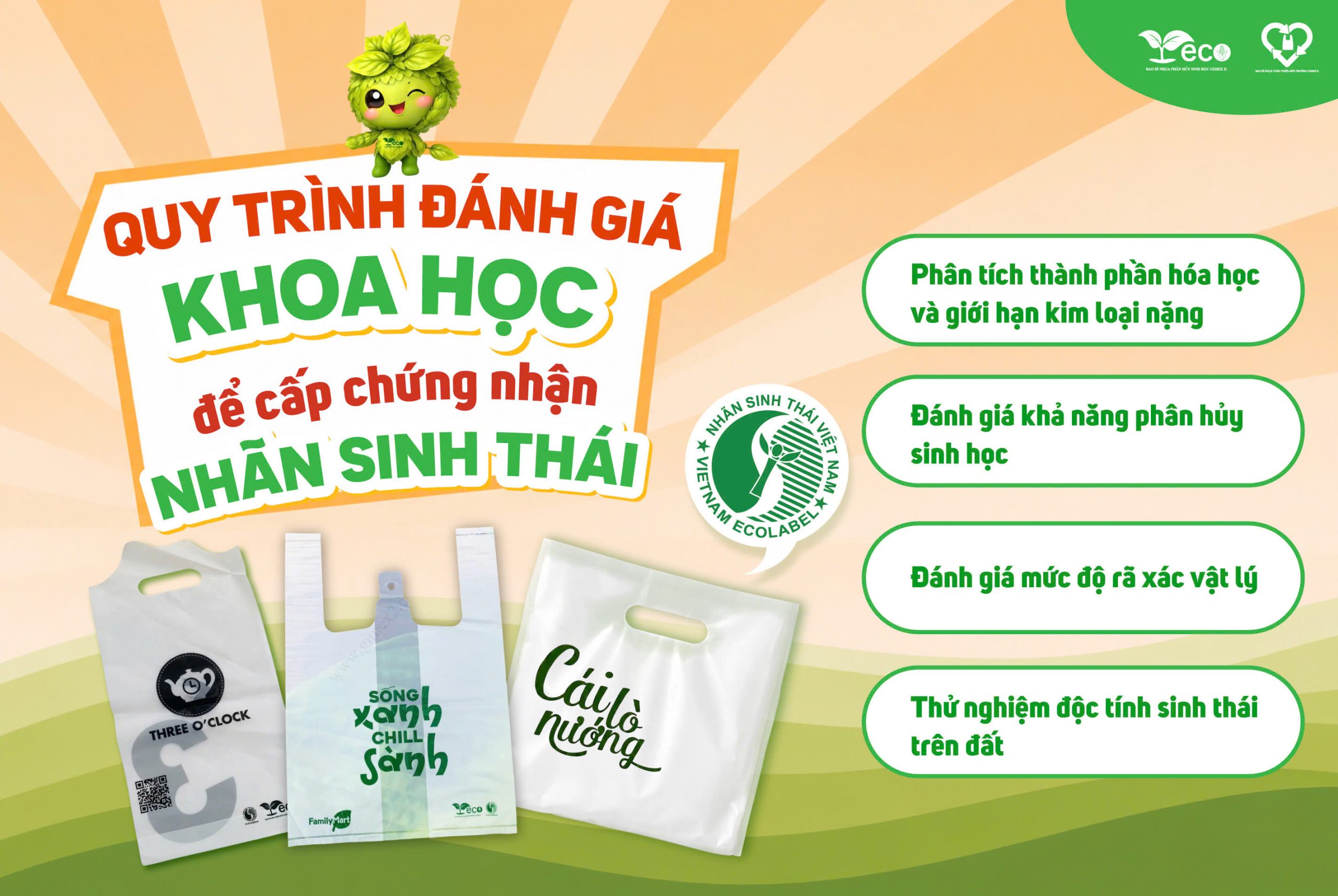 Quy trình cấp chứng nhận Nhãn sinh thái cho bao bì phân hủy sinh học