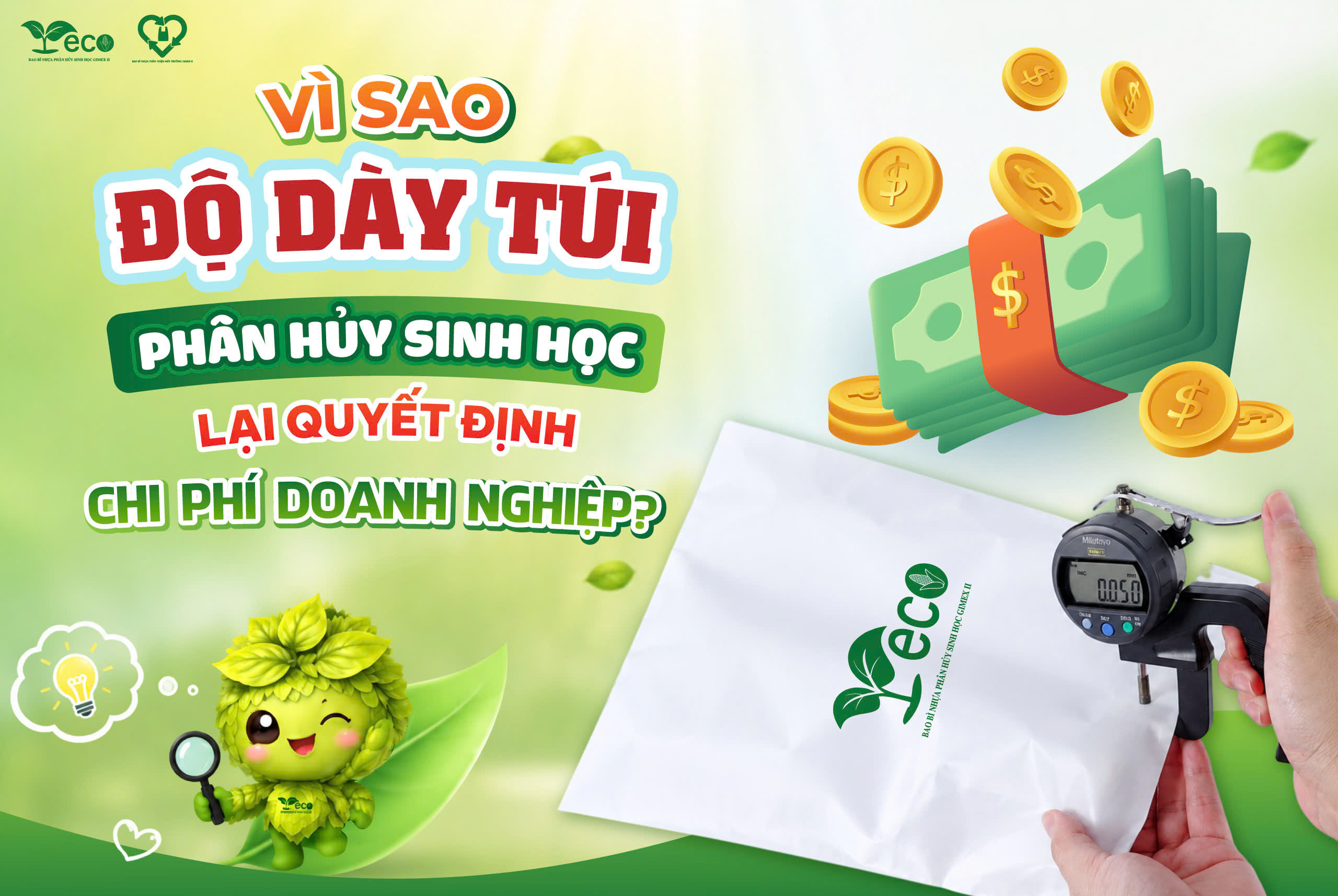 Vì sao độ dày túi phân hủy sinh học lại quyết định chi phí doanh nghiệp
